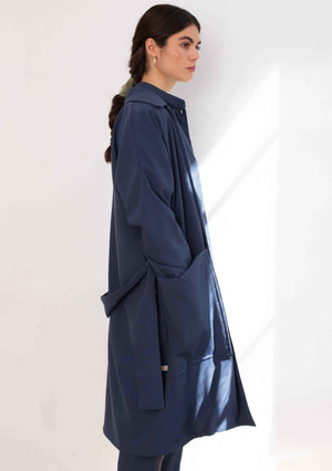BLUE TRENCH COAT
