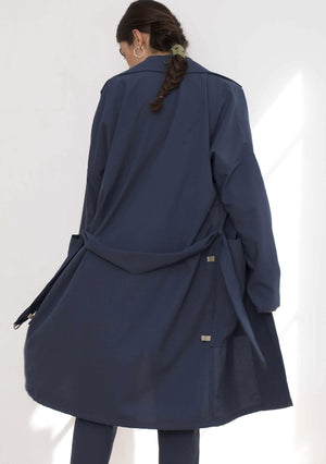 BLUE TRENCH COAT